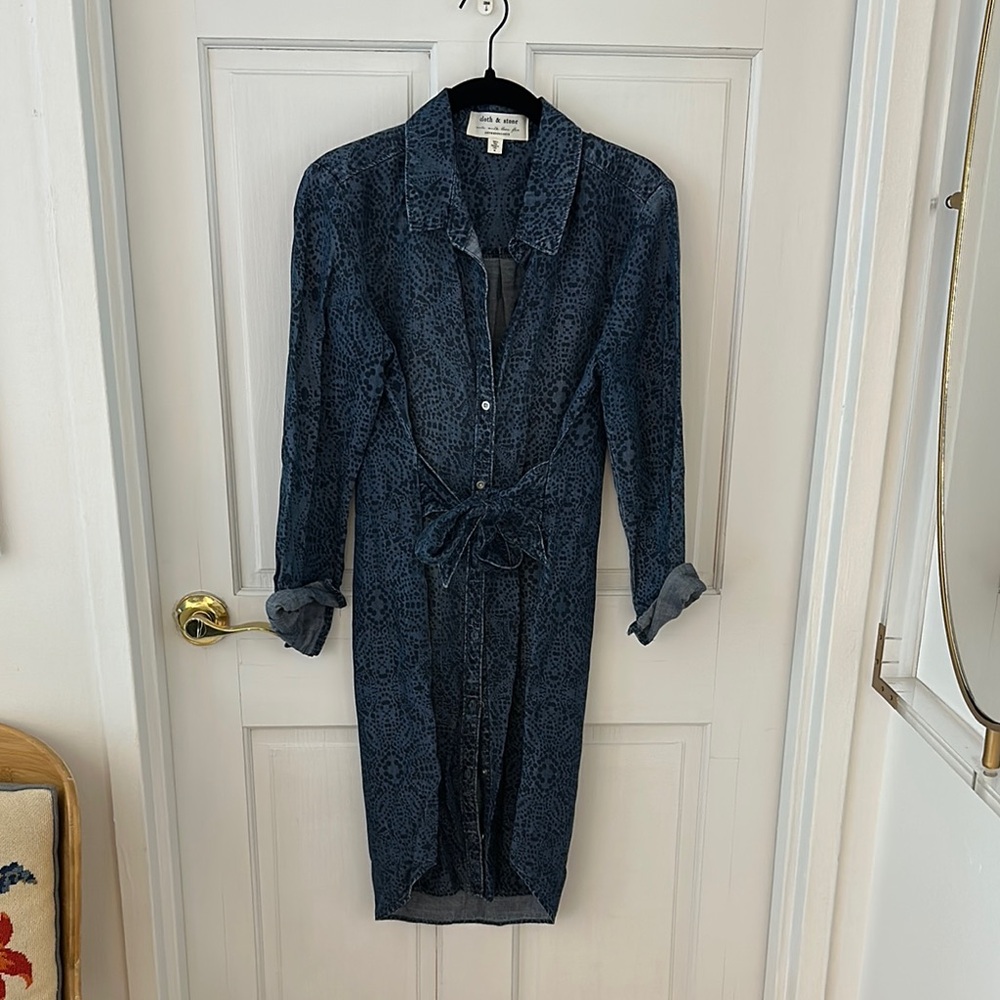 Flattering denim wrap dress